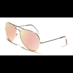 New AVIATOR PINK LENS WOMEN'S SUNGLASSES